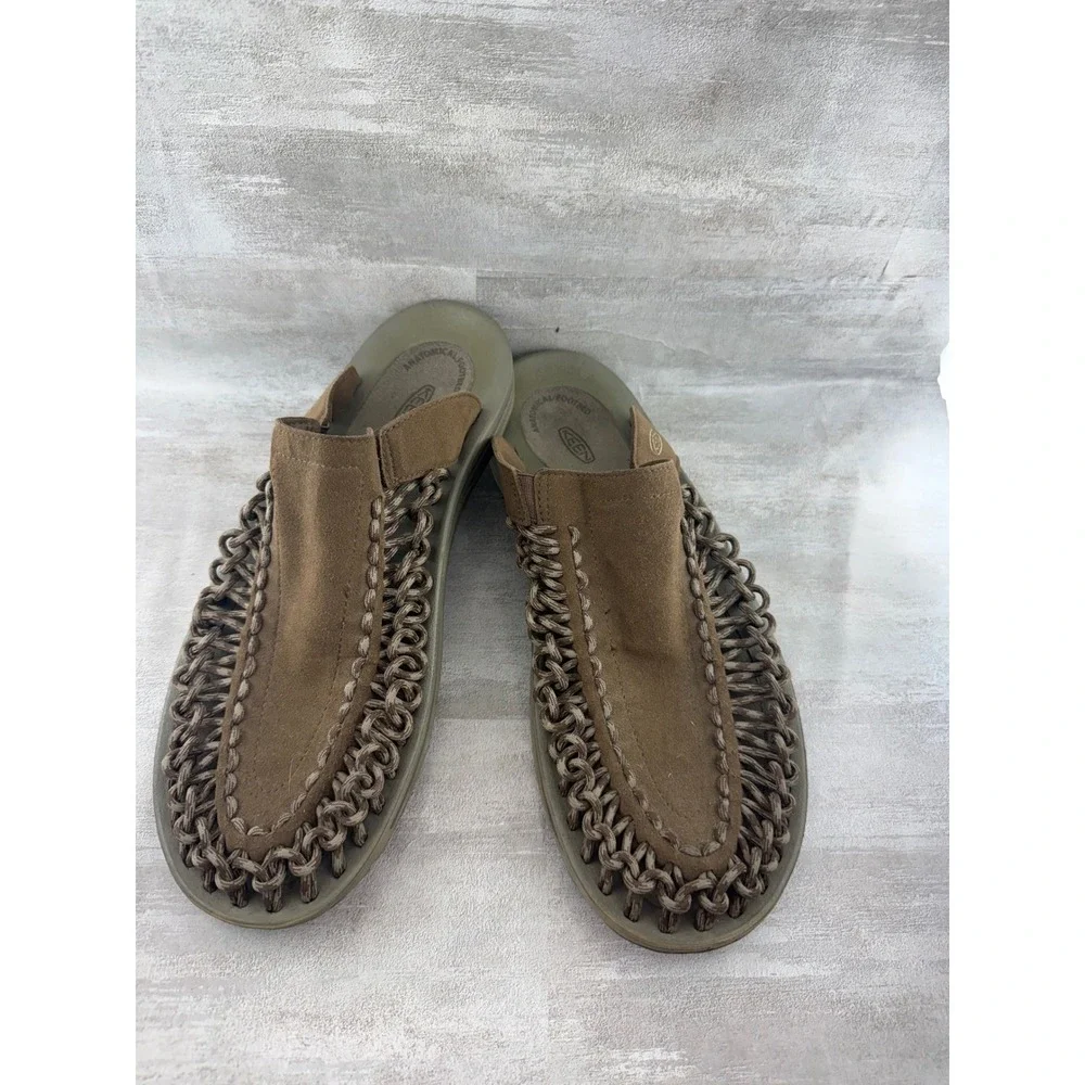 Keen Uneek Slide Men Brown Braided Cord Slip On Sandals 1014626 Size 11